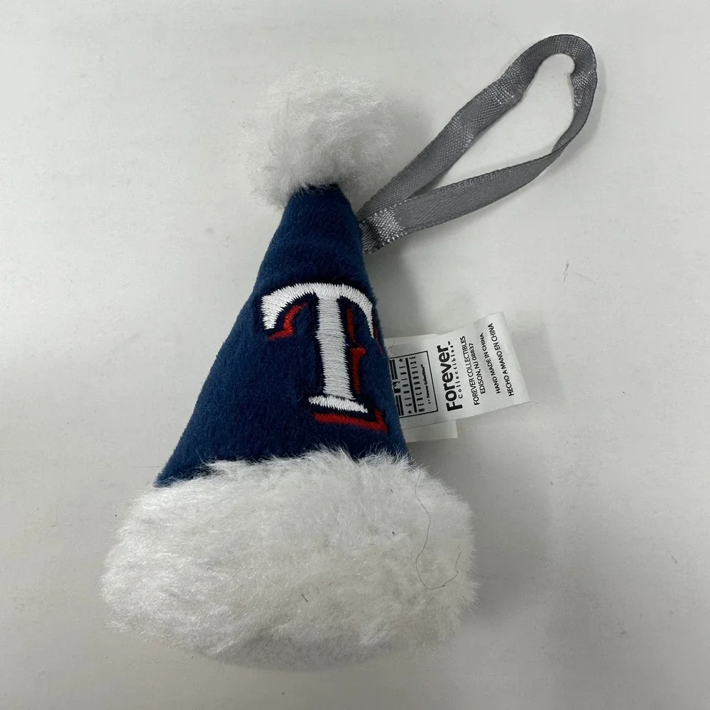 Texas Rangers Hat Cap Ornament Blue White MLB Baseball Christmas Tree Decoration